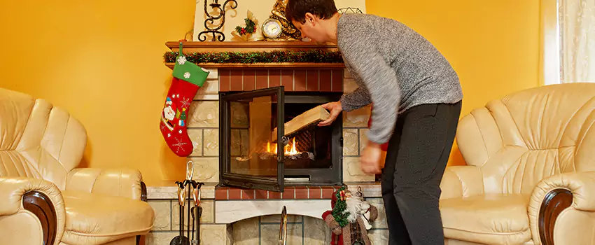 Rusted Metal Fireplace Restoration in Meridian, Mississippi